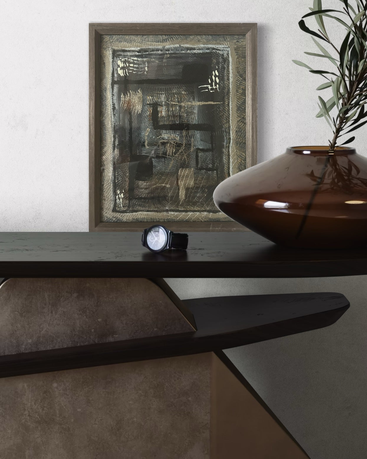 Recycled Wallpaper Art I 15x12